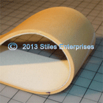 Labeler Belt Covered With Spliced Tan Microcell Urethane