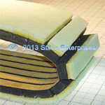 Krones® Labeler Belt With Resurfaced Outer Cleat Surface Foam